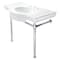 Fauceture VPB1371ST Templeton 37" Ceramic Console Table W/ SS Legs, White/Chrome VPB1371ST - alternate 1